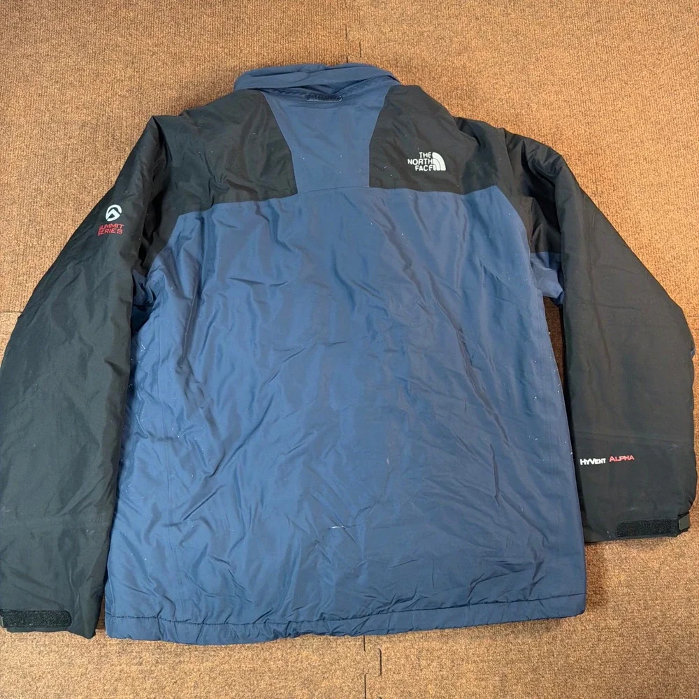 The North Face Summit Series HyVent Alpha Jacket Mens Blue Black Insulated Skier